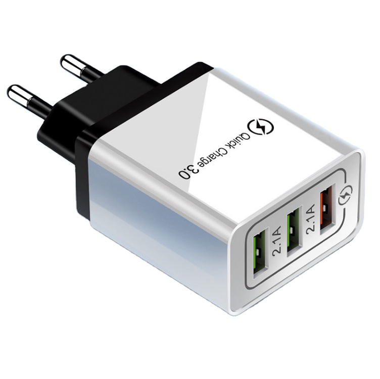 QC3.0 быстрое настенное зарядное устройство с тремя Usb-портами для ЕС и США, портативный Дорожный комплект, умная Зарядка для Samsung, Iphone