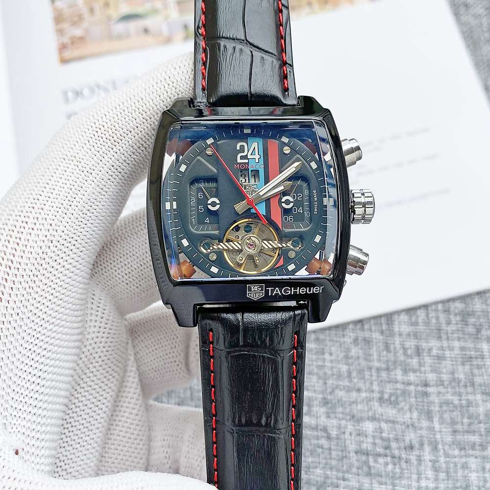 Self Winding Mechanical Luxury Dress Stainless Steel Leather Wristband Waterproof Men Automatic Watch