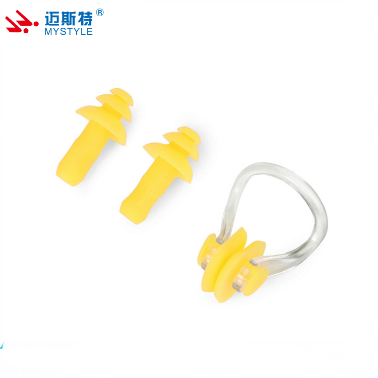 waterproof soft silicone earplugs nose clip set for swimming