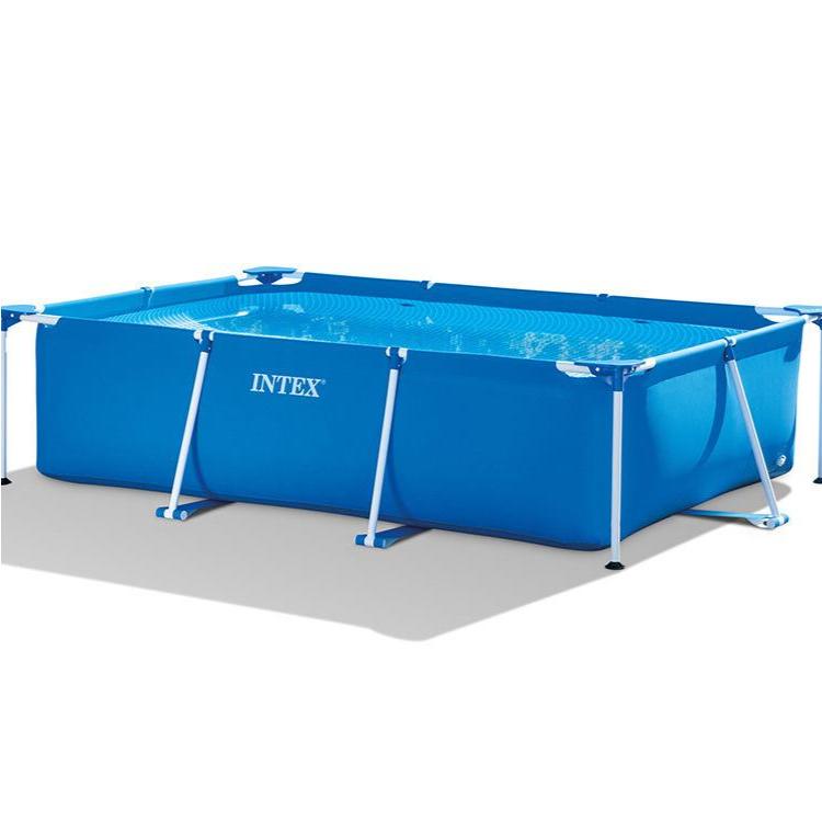 Original Intex 28270/28271/28272/28273 Pvc Easy Set Rectangular Metal Frame Above Ground Family Outdoor Swimming Pool