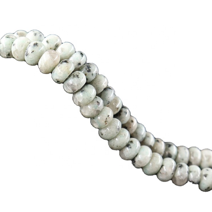 Natural Lotus Jasper Abacus Beads,Stone Loose Gemstone Beads Accessory,Loose Beads for DIY Jewelry Making