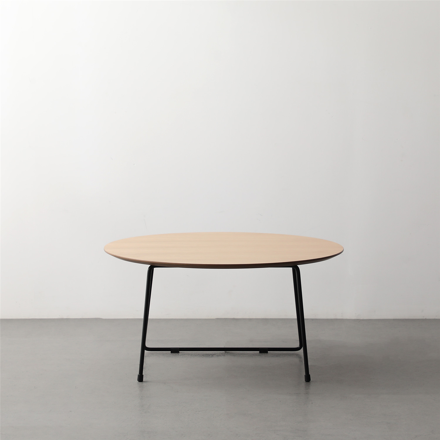 Small House Living Room Furniture Modern Wood Oval Mdf Top Side Coffee Table with metal base