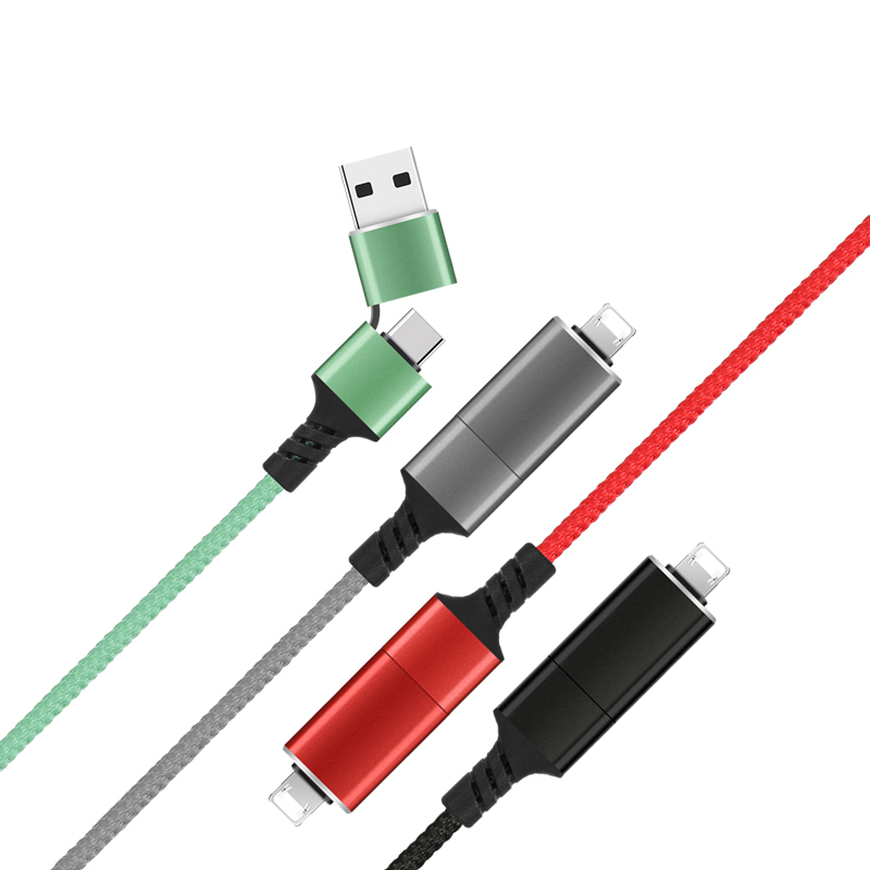 Двойной usb-кабель для быстрой зарядки, оптовая продажа, кабель для передачи данных длиной 1000 мм