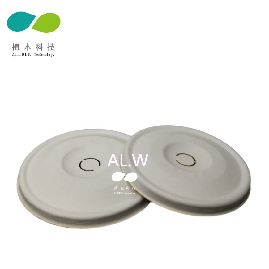 biodegradable coffee paper cup with disposable eco flat lid