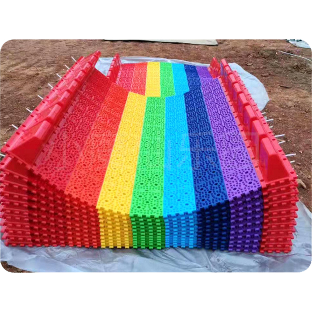 Радужная горка игровая площадка SurfacingTiles пластиковые блоки сухой горнолыжный корт плитка для твердой радужной горки