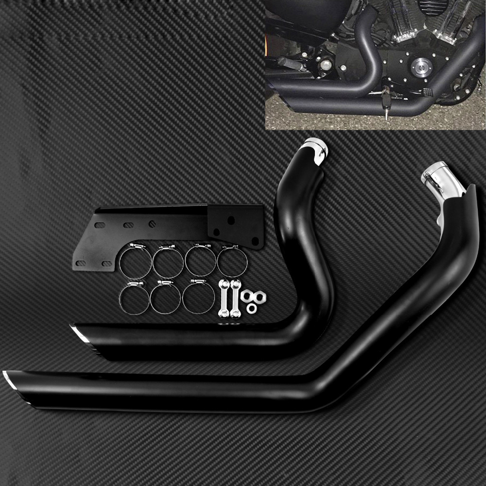 Мотоциклетные черные выхлопные трубы для Harley Sportster Iron 883 1200 XL 2004-2018