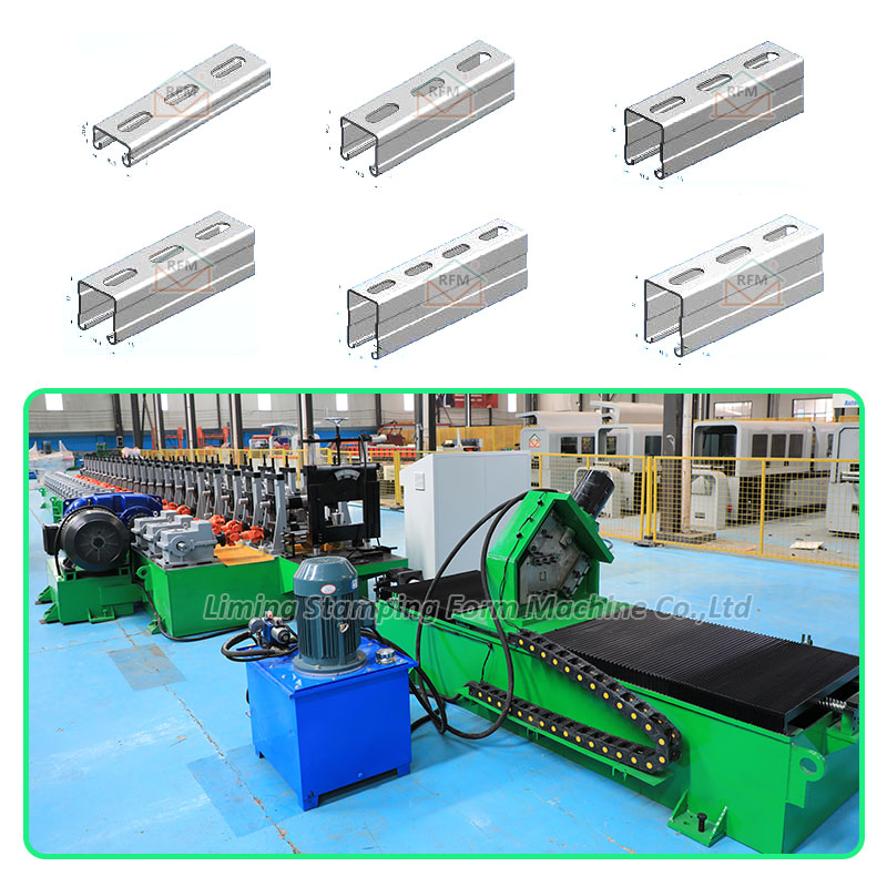 High speed C channel solar strut Photovoltaic bracket forming machine for photovoltaic projects