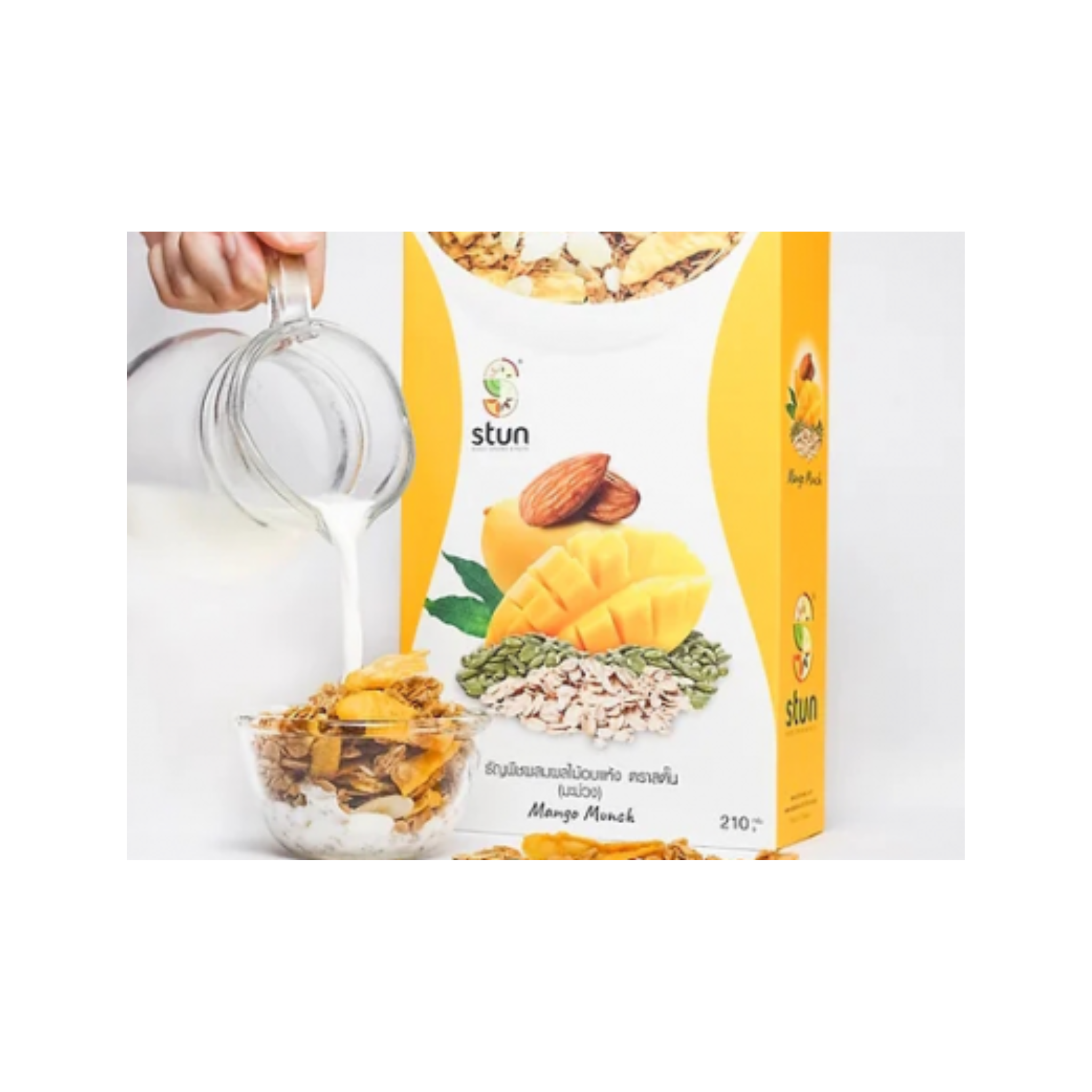 Зерновой продукт премиум-класса, хлопья для завтрака, гранола, манго, маття, клубника, фиолетовый, Ям, смола, здоровая пища из Тайана