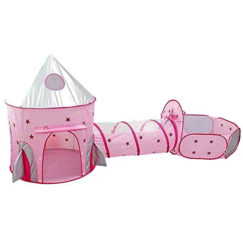 Christmas tent customization new patterns pink cute Rocket shape large size child entertainment toy tent