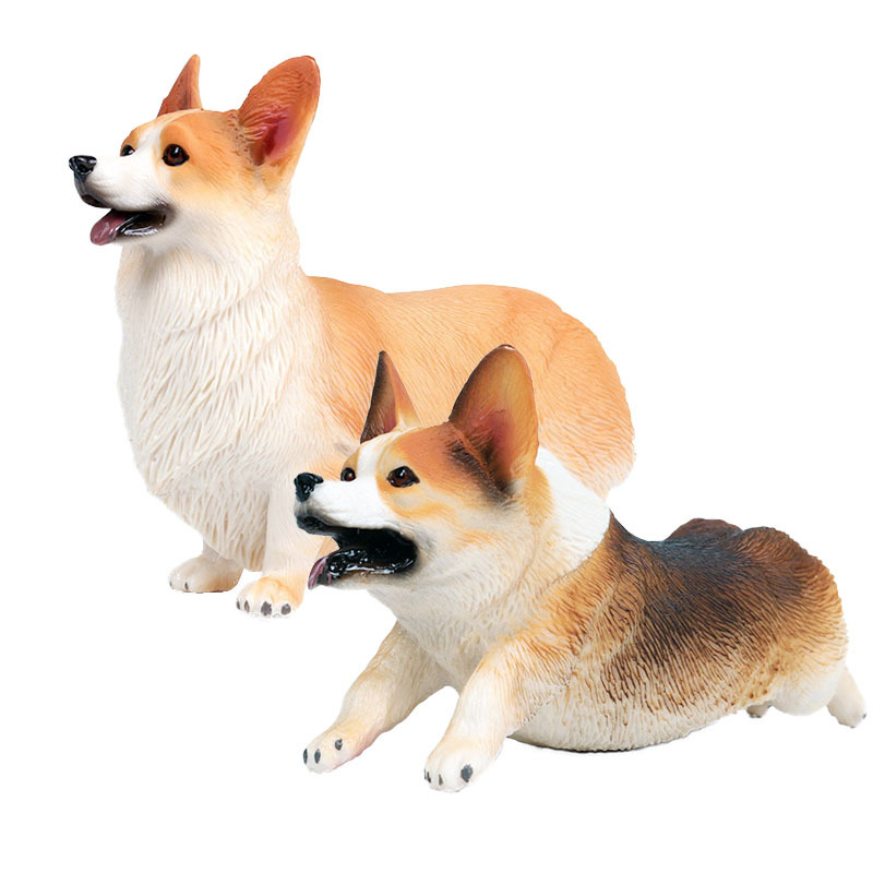 Animal Dog Toys Animal Figures Figurines Small Plastic Toy Dog For Home Office Desk Car Decoration
