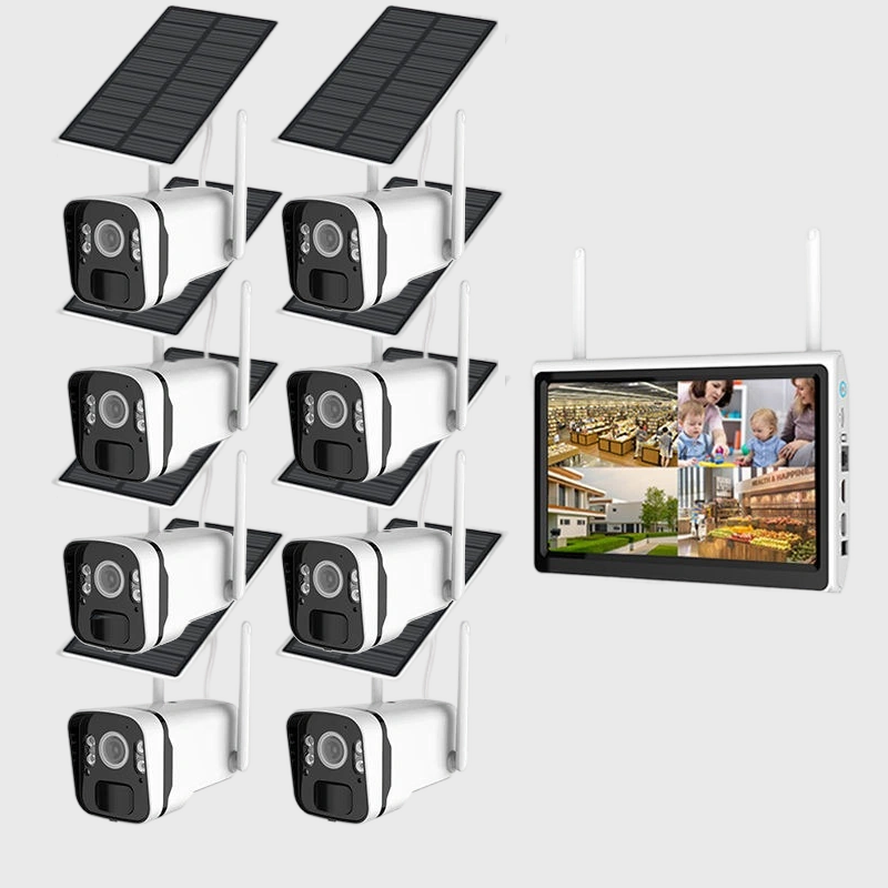 4Mp Cctv Security Camera System Video 4CH NVR Kit Security Cameras System Wireless Solar Security Camera