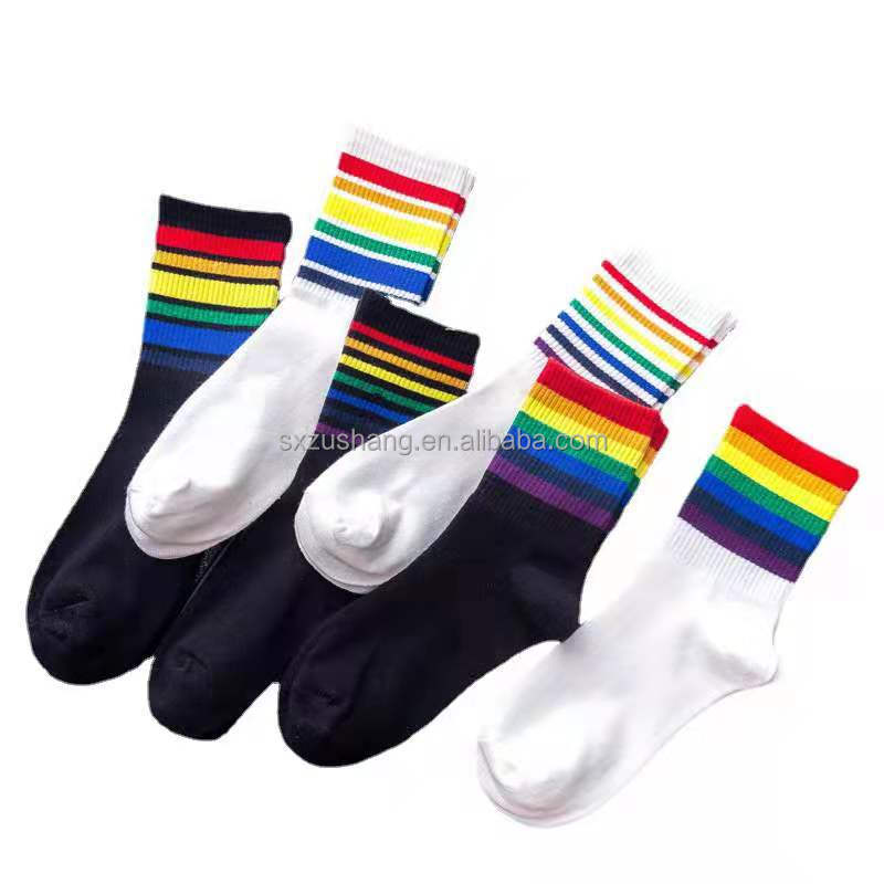 European American College Style Sports Men's Trend Hip Hop Woman Cotton Socks