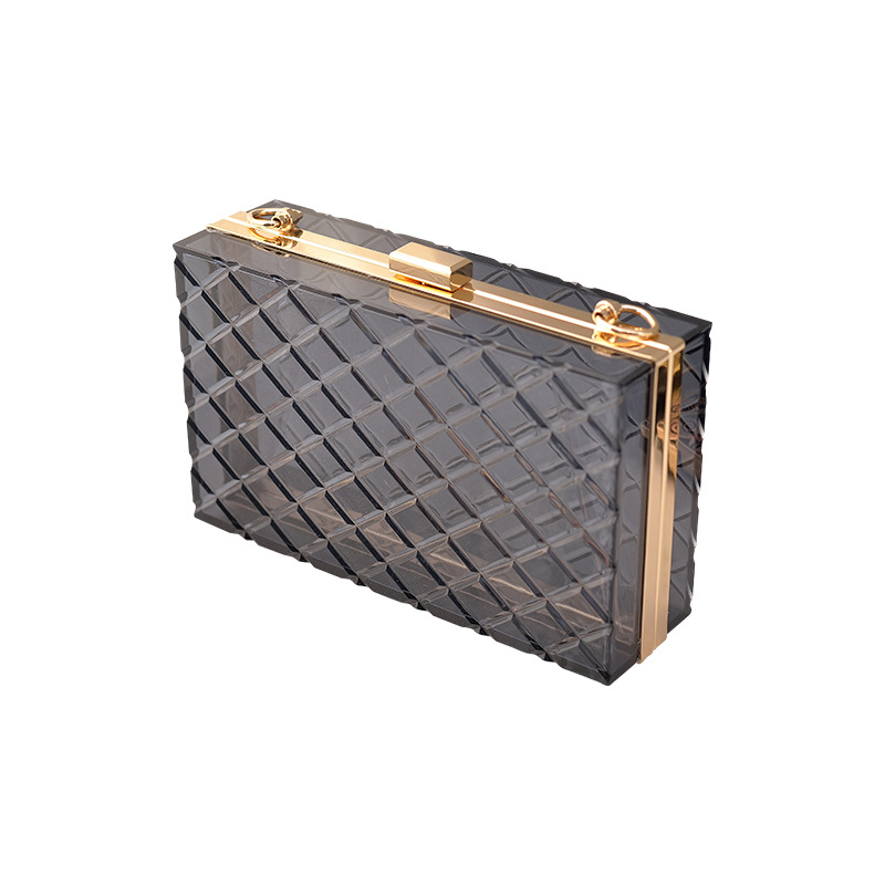 Clear Crossbody Purse Shoulder Handbag Womens See Through Acrylic Evening Clutch Candy Color Transparent Prom Hardbox Purse