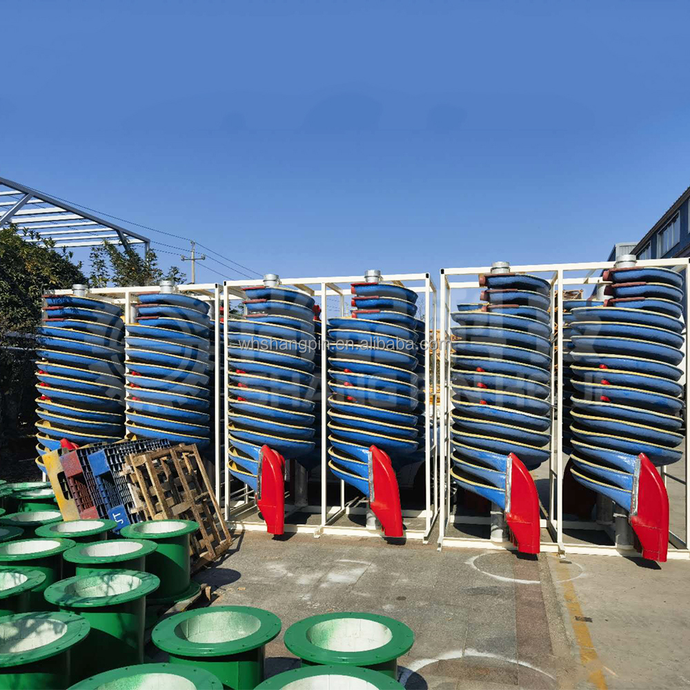 High Strength Spiral Separators Screw Sluices Quartz Ore Beneficiation Spiral Classifier