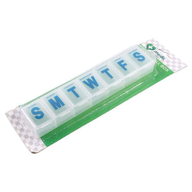 Medicin daily pills box 7 days weekly pill organizer in a box - medicine box with day indication