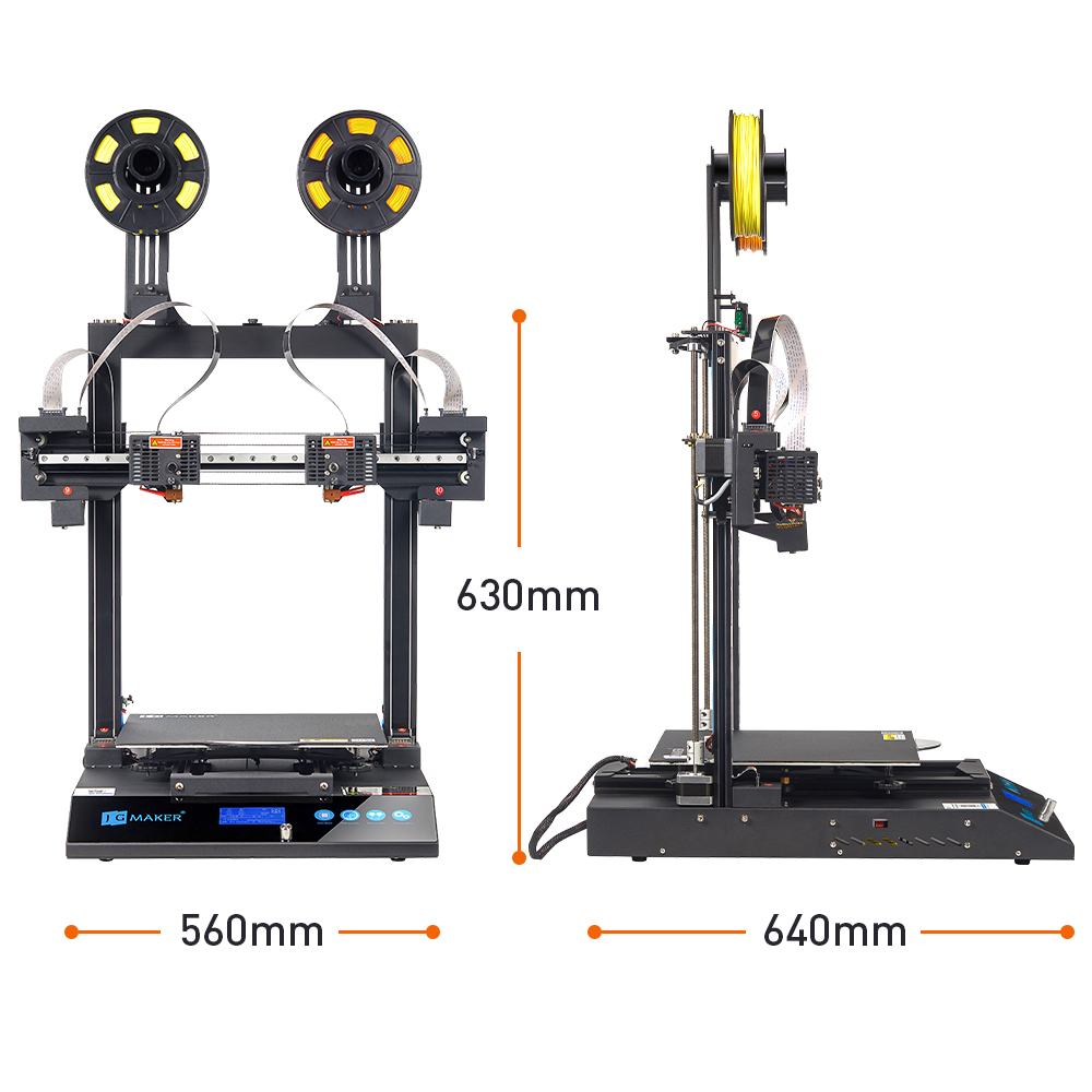 JGMaker Artist-D Silent Printing Commercial большой масштаб двойной сопло 3D принтер FDM
