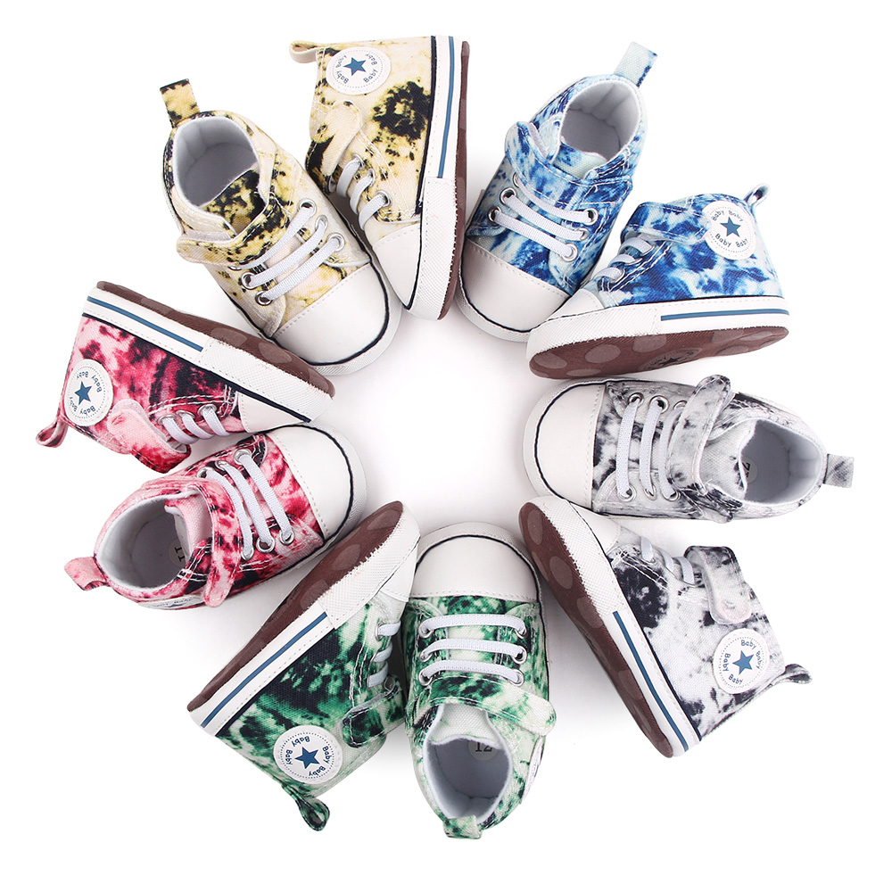 New Arrival Breathable Print Canvas Spring & Autumn Baby Shoes