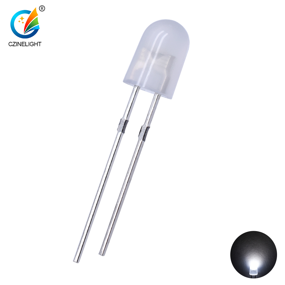Czinelight 9000-10000k одинарный 5 мм 546 диффузный Овальный светодиод led излучающий белый цвет