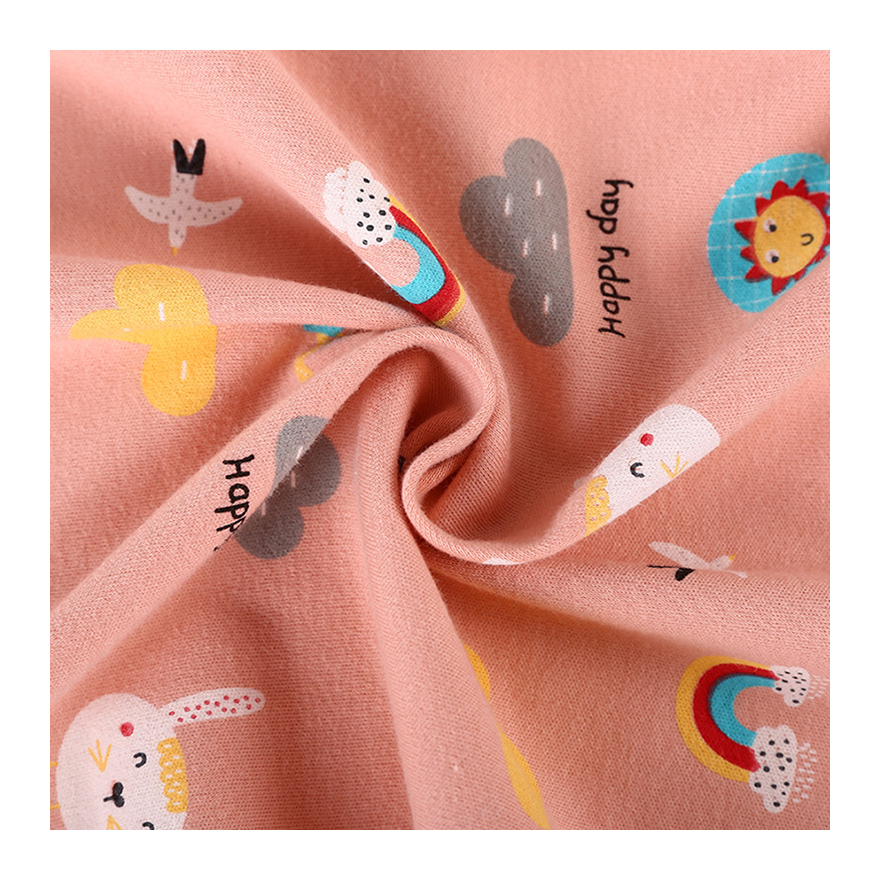 40s Cartoon Kids Fabric Digital Printing Cotton Fabric Soft Feeling Combed Cotton Spandex Interlock Fabric