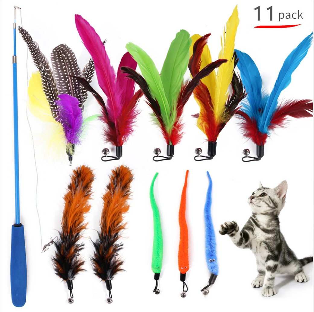 11Cat игрушки котенок игрушки кошки Дразнилка перо