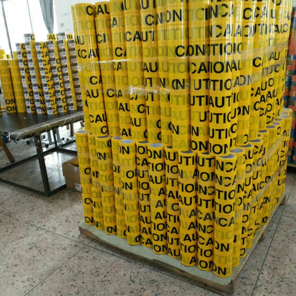 Прямая продажа с завода, индивидуальный рулон полиэтиленовой ленты желтого и черного цвета