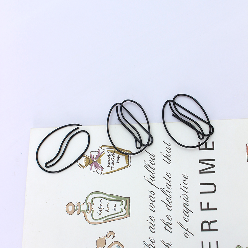Free Design merchant product shape paper clip black coffee bean