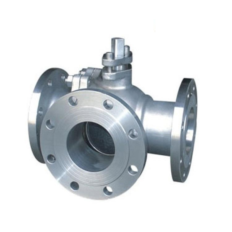 Q45F WCB 304 316 316L PN1.6 2,5 4,0 6,4 МПа Электрический привод или ручной фланцевый трехходовой шаровой клапан