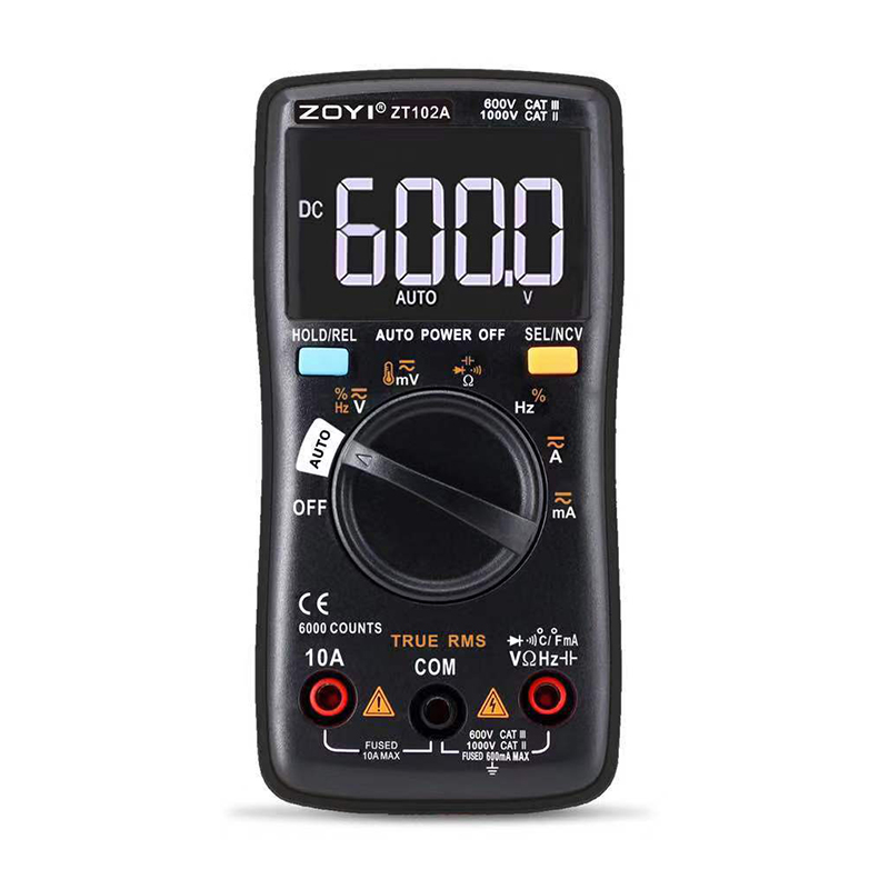 Цифровой мультиметр ZOYI ZT102A с дисплеем заднего хода
