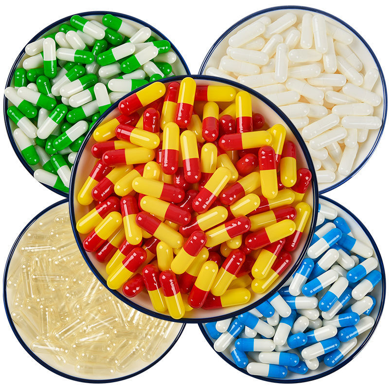 Original Manufactory Wholesale Vegetarian Soft Brown Gold Orange Vegan Hard Bovine Gelatin Empty Capsules Size 0