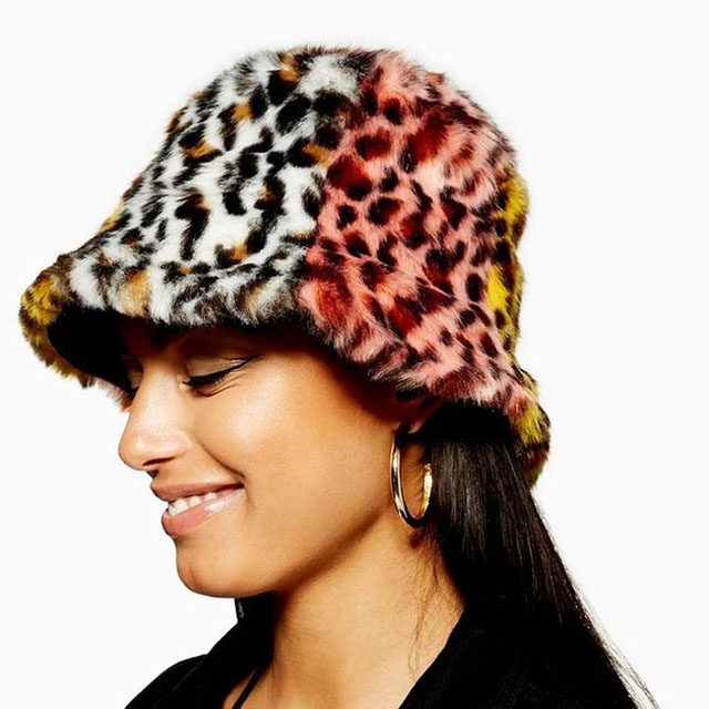 Wholesale 2021 Thicken Fuzzy Cap Warm Winter Hats For Women Fashion Checker Hats Fluffy Bucket Hat