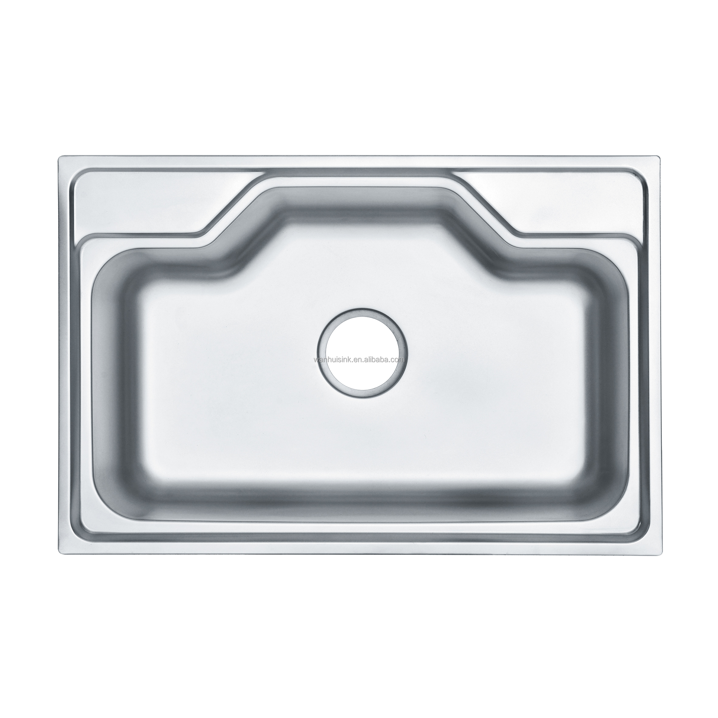 Top amount stainless steel double bowl wash basin apron handmade kitchen sink