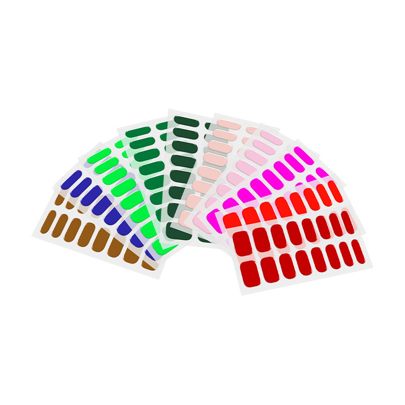 IFASHION 10pcs/set 10 Different Diy Color Nail Art Colorful Korea Design 3d gel nail stickers set