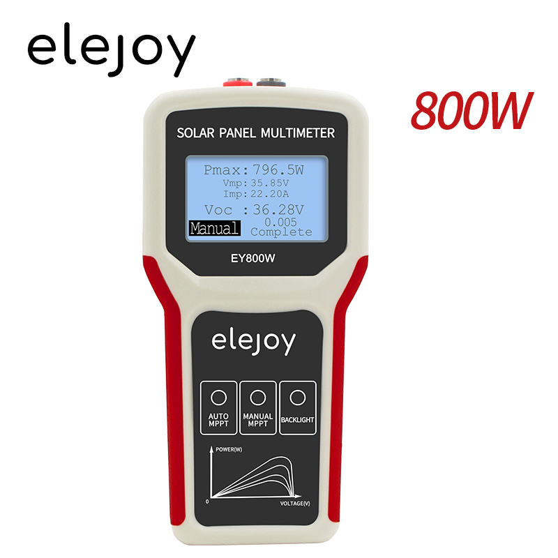 ELEJOY EY800W LCD MPPT солнечная панель мультиметр тестер солнечной панели умный тестер тока тестер напряжения цифровой измеритель мощности VOC
