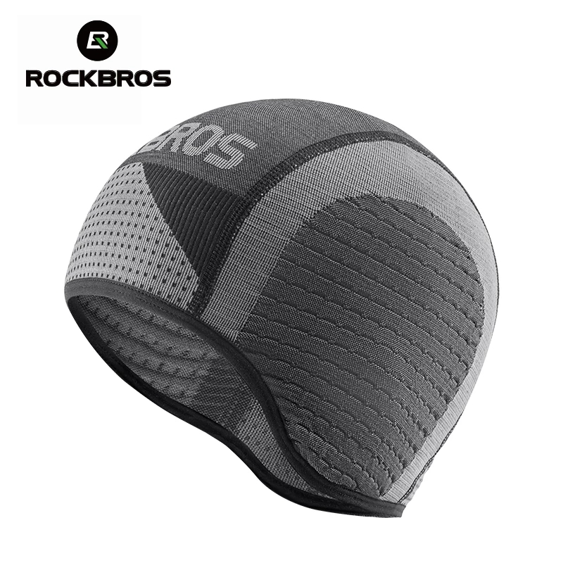 Спортивная Трикотажная Кепка ROCKBROS, ветрозащитная Кепка для велоспорта, высокоэластичная бейсбольная Кепка унисекс из нейлона, полиэстера, спандекса, серого цвета