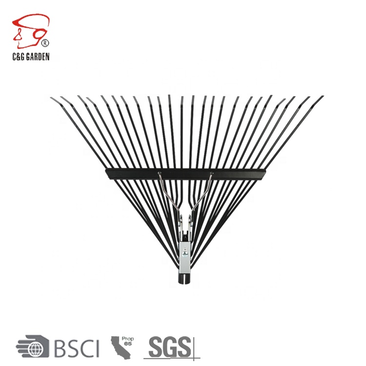 24 tine steel Farming garden leaf Rake
