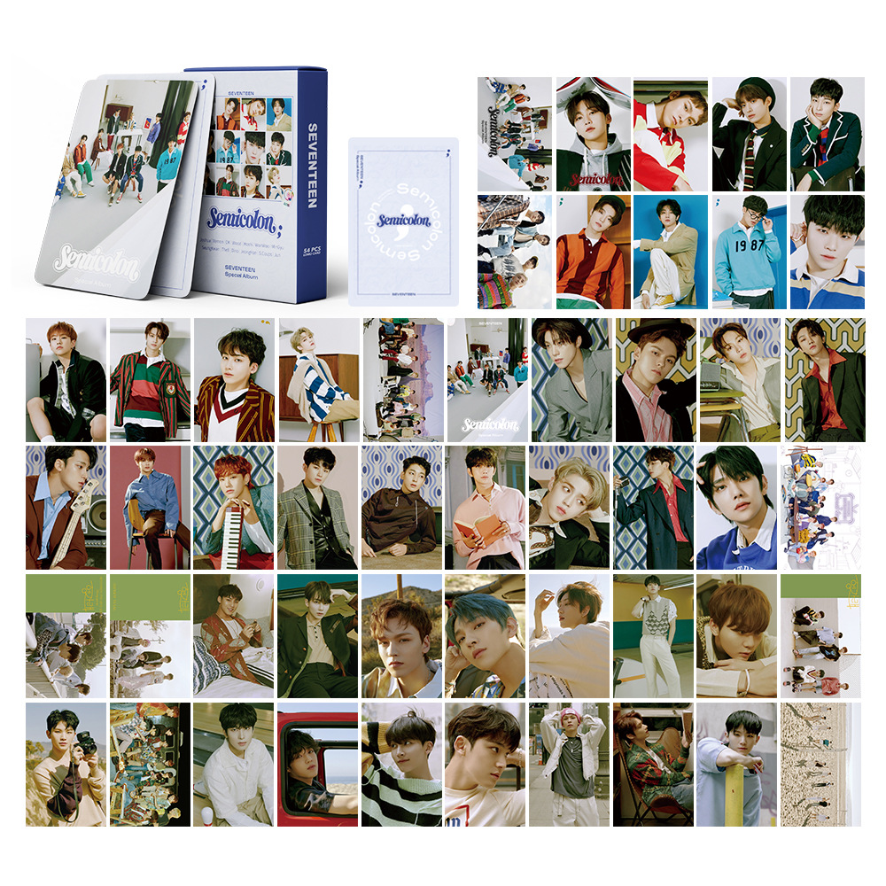 Kpop Seventeen 54 шт./компл. Lomo карты подарочная карта Фотокарта