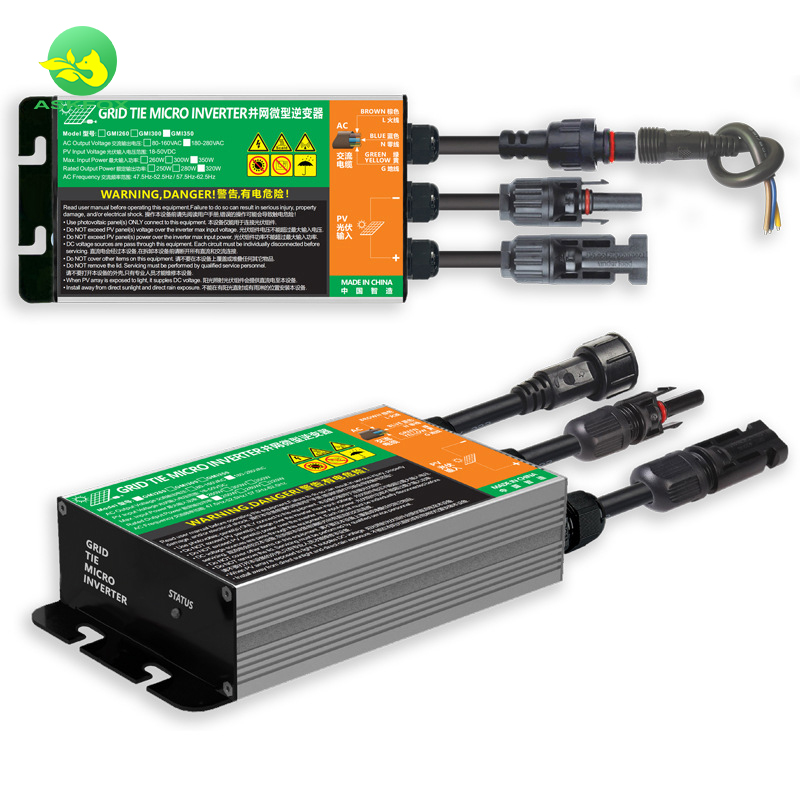 Коммерческое использование сетки Inverter180W260W300W350W500W600W700W микро-инвертор 22-с алюминиевой крышкой, 50В