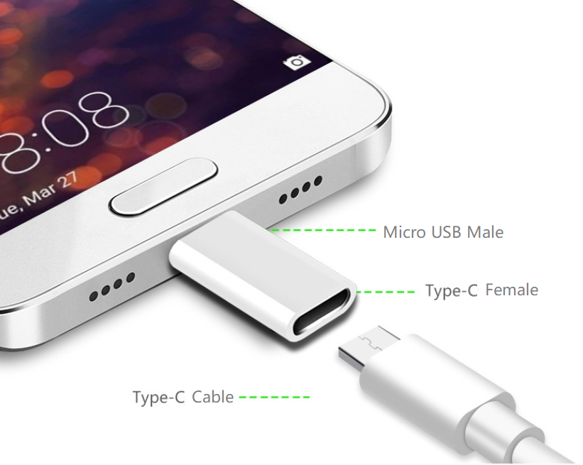 Алюминиевый сплав USB3.1 типа C для V8 Micro USB адаптер USB-C конвертер