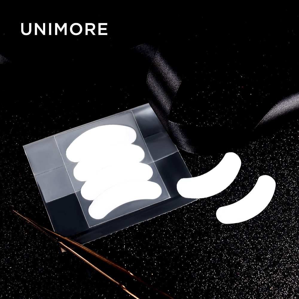 Unimore 2021 hot aloe vera gel lash eye patch lint free boxes for eye cover mask patch microneedling plump eye patch cover