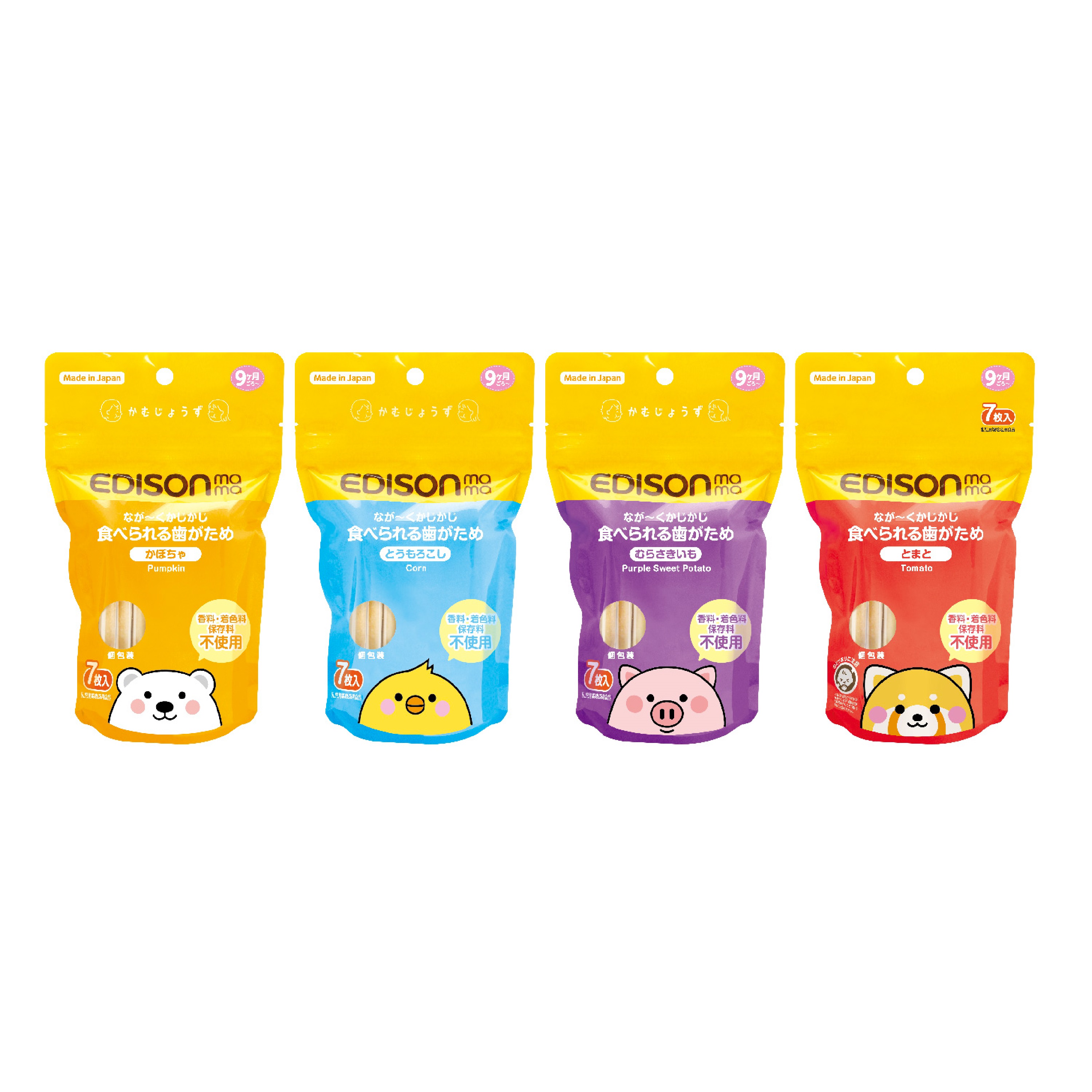 Japanese various flavors soothe teething gums biscuits baby snacks