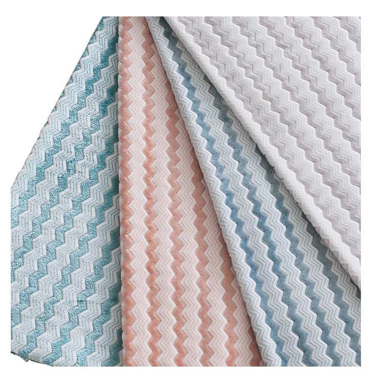 100% polyester reversible jacquard cationic flannel fabric