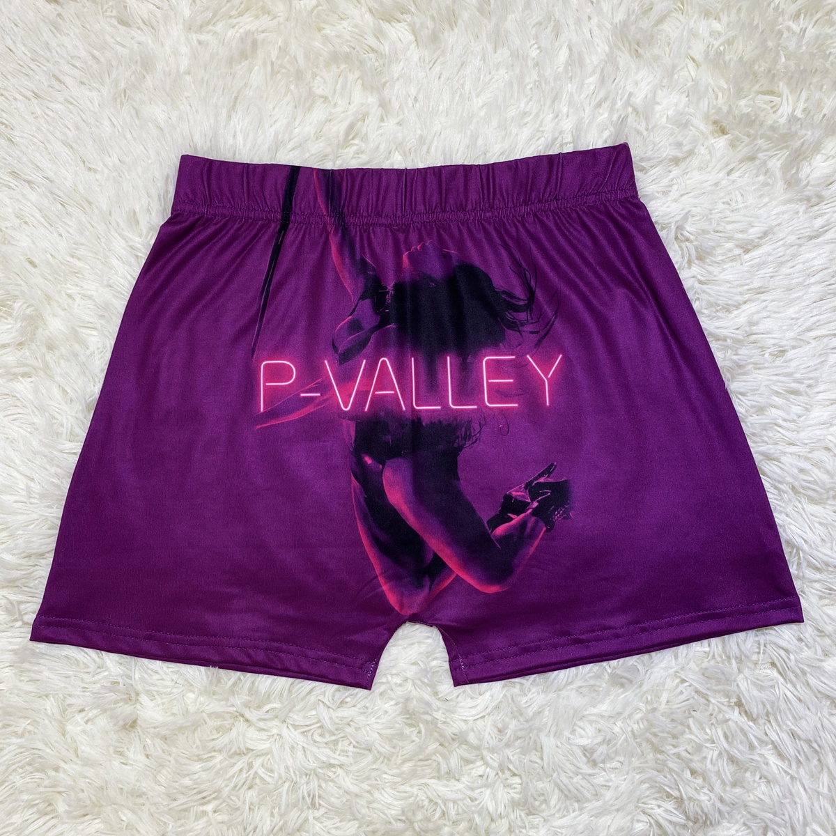 new design P-VALLEY accept customized printed high waist women snack shorts