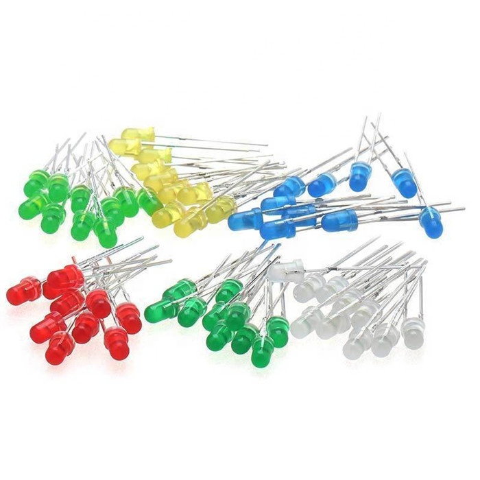 5mm White Green Red Blue Yellow LED Light Bulb Bright Diode Diffused