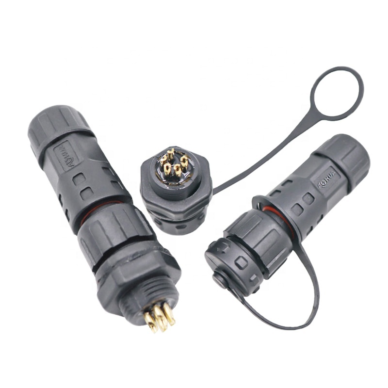 AOHUA M12 ip67 ip68 водонепроницаемый разъем для переборки 5-контактный разъем с наружной панелью и разъемами