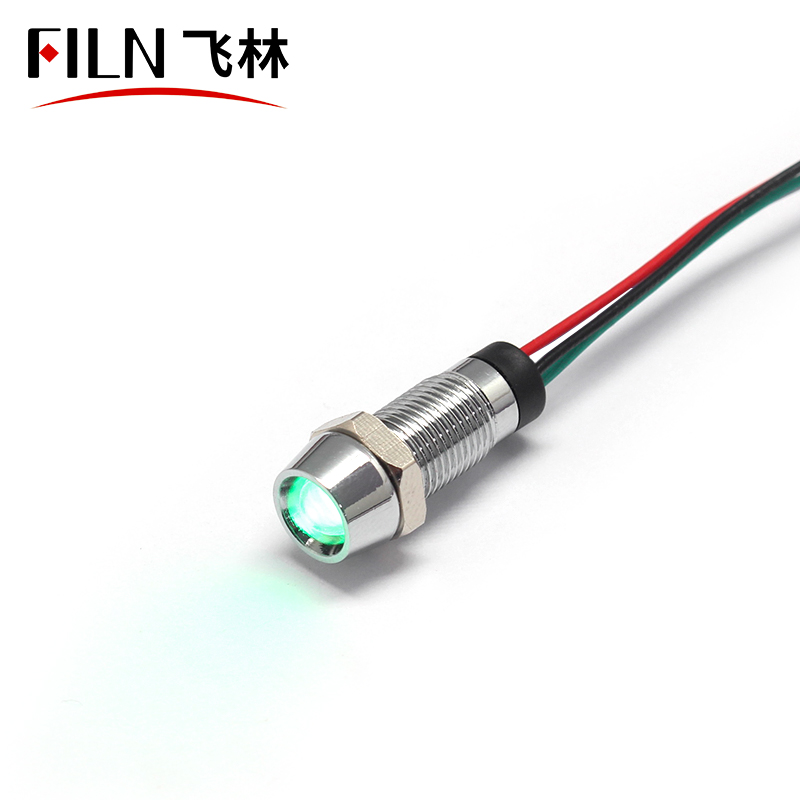 FILN Installation aperture 8mm 10mm metal LED Waterproof indicator BI-COLOR 3v 12v 24v 110v 220v power signal lamp Warranty