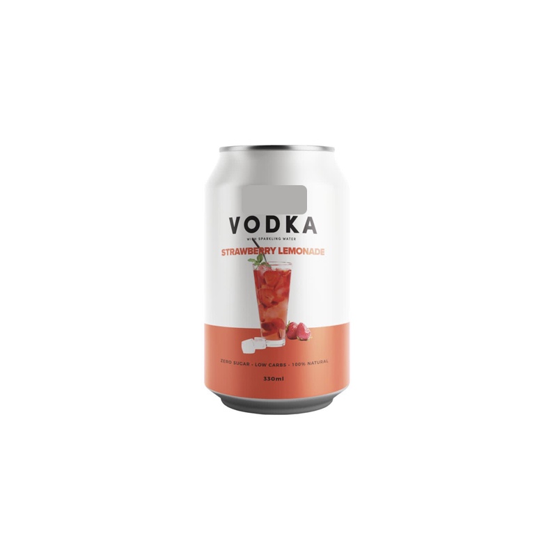 Best products 100% nature Zero Sugar Low Calories Strawberry Lemonade Vodka Alcoholic Beverage 330ml Aluminum Can