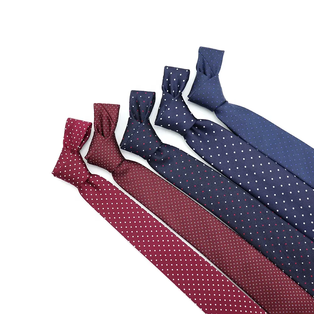 XINLI Neckwear Fashionable Woven Jacquard Mens Ties Multicolor Polka Dot Custom Design Tie Business Factory Hot Silk Necktie