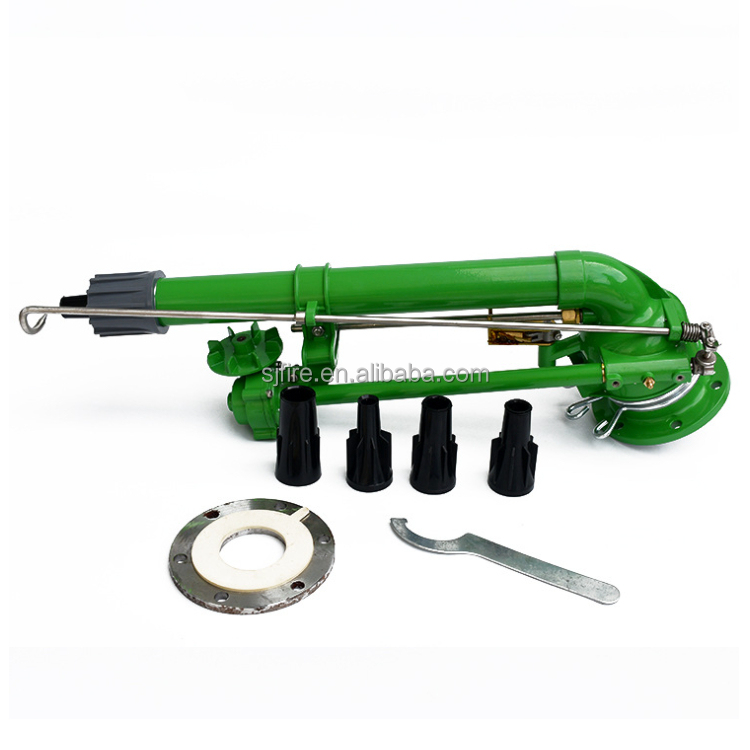Hot threaded connection farmland irrigation and mining dust-removing rain turbo turbo gun sprinkler