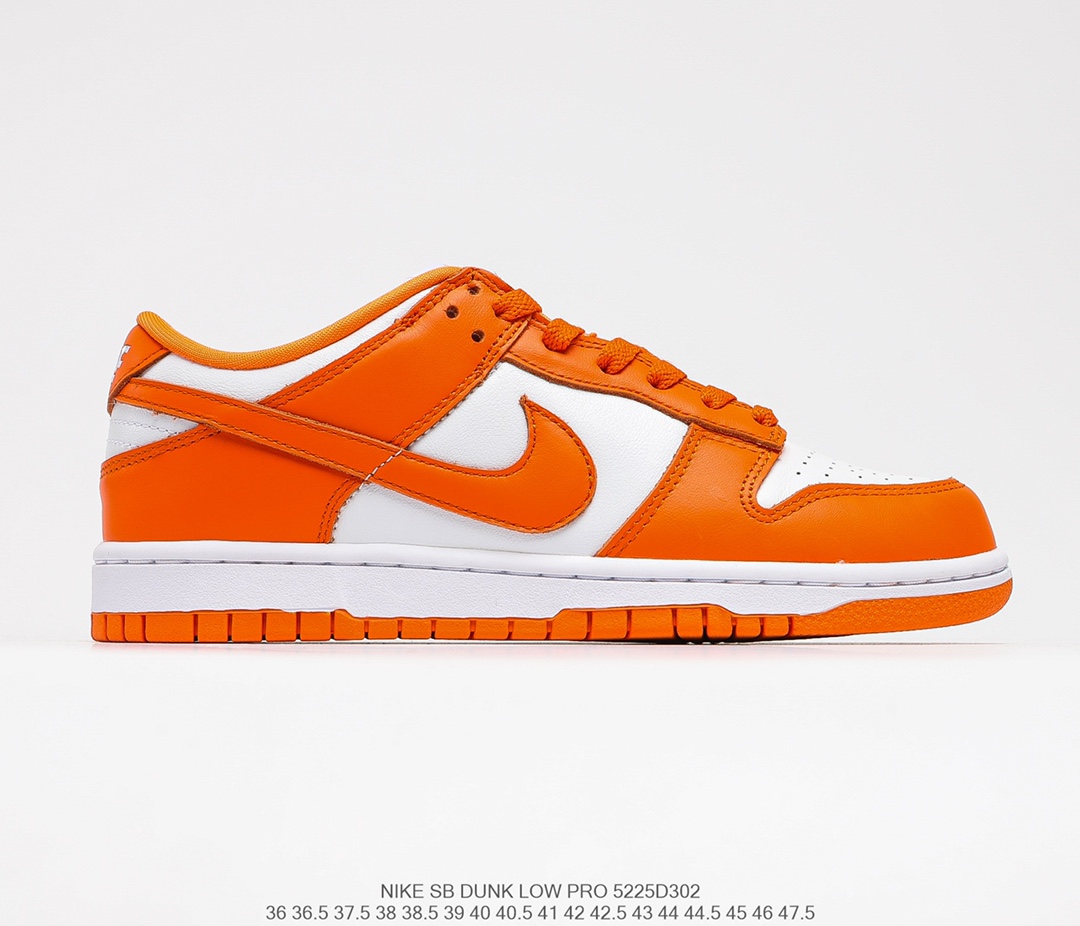 2021 г. Лидер продаж Nike SB Dunk низкая "Orange Blaze" Повседневная Низкая спортивная обувь для скейтборда белые оранжевые кроссовки Nike