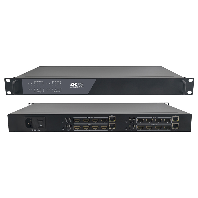 Mpeg-4 H.265 16 каналов HDMI аудио видео кодер для Iptv потокового 1080p @ 60fps поддержка HTTP RTSP RTMP UDP HLS ONVIF FLS